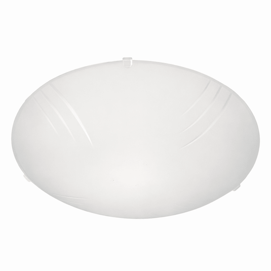 White ceiling light fixture on a white background