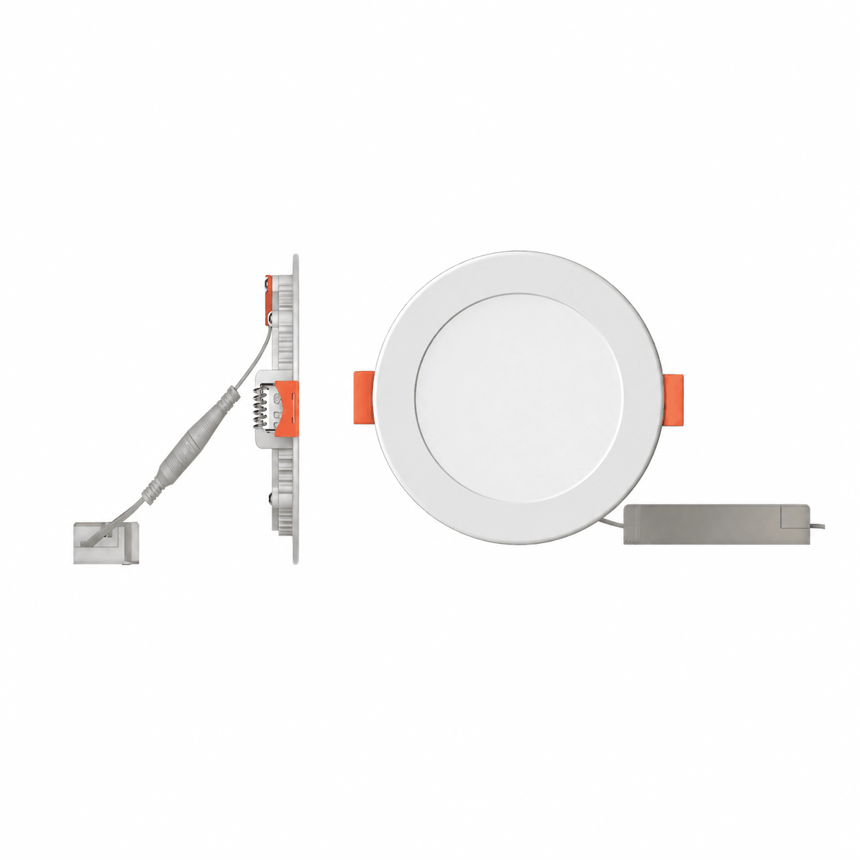 LED downlight fixture on a white background