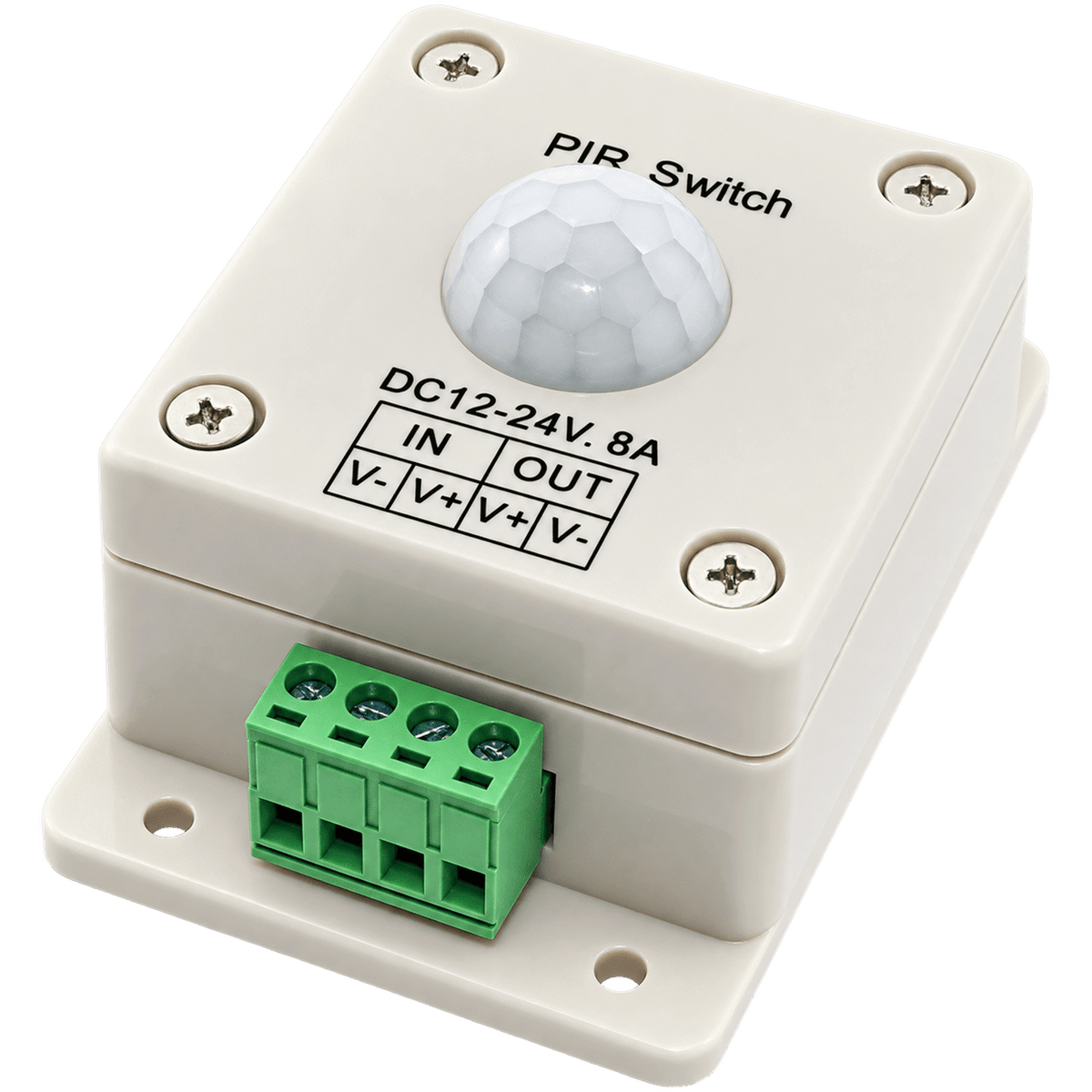12Vdc PIR Motion Sensor 8A — 1254 × 1254 transparent product image