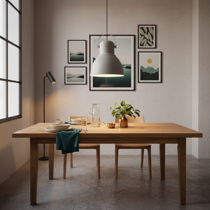 Gray pendant light on a white background
