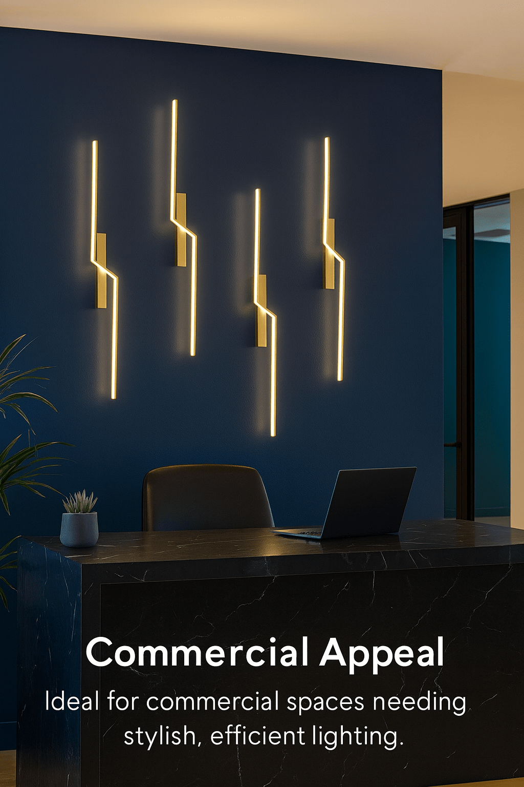 Gold LED Wall Light - Modern Design