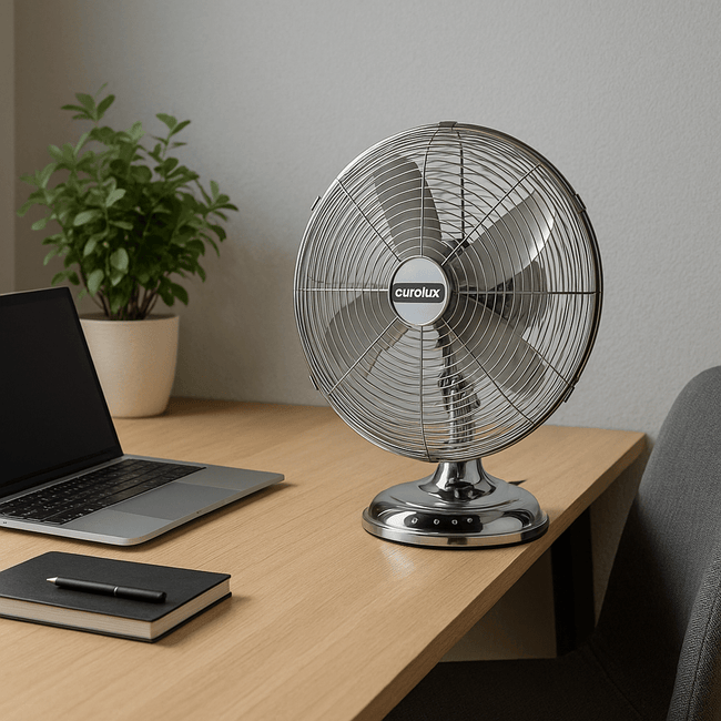 Compact desk fan suitable for Polokwane’s small workspaces