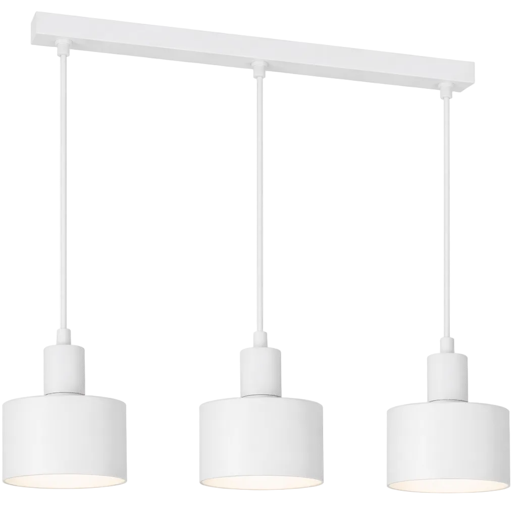 Metal Pendant 3 Light White PEN245/3
