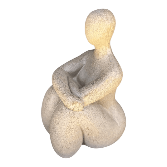 Figurine Craft - Brown Plus Size Lady Resting