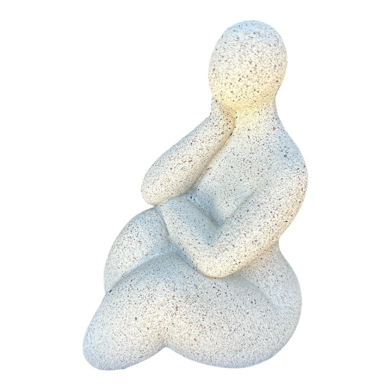 Figurine Craft - White Plus Size Lady Daydreaming decorative piece