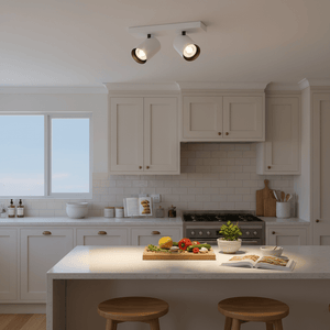 Lone 2 White Adjustable Surface Mounted Spotlight