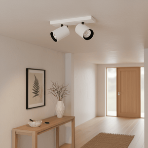 Lone 2 White Adjustable Surface Mounted Spotlight