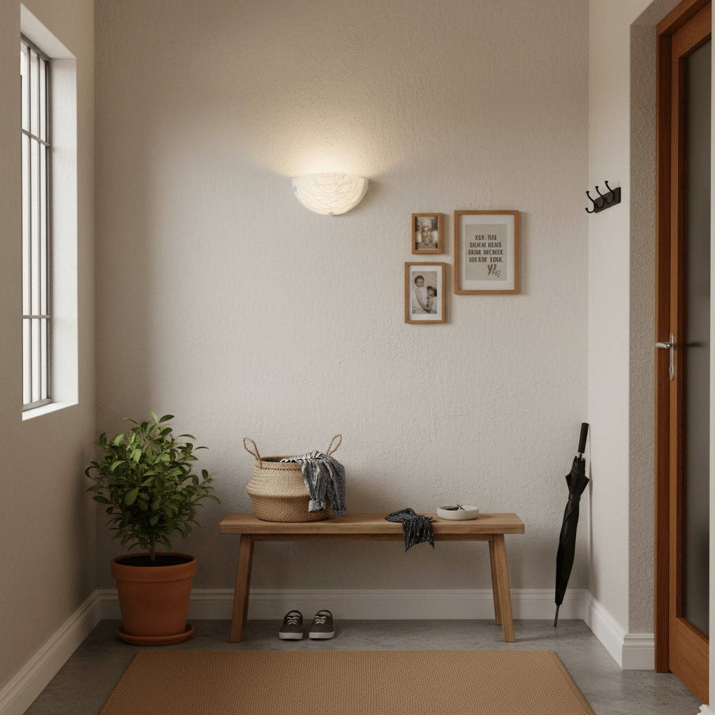 White Glass Indoor Wall Light