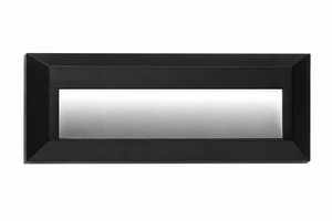 Black Jamie 2W CCT Foot Light with a sleek rectangular design and a frosted lens.