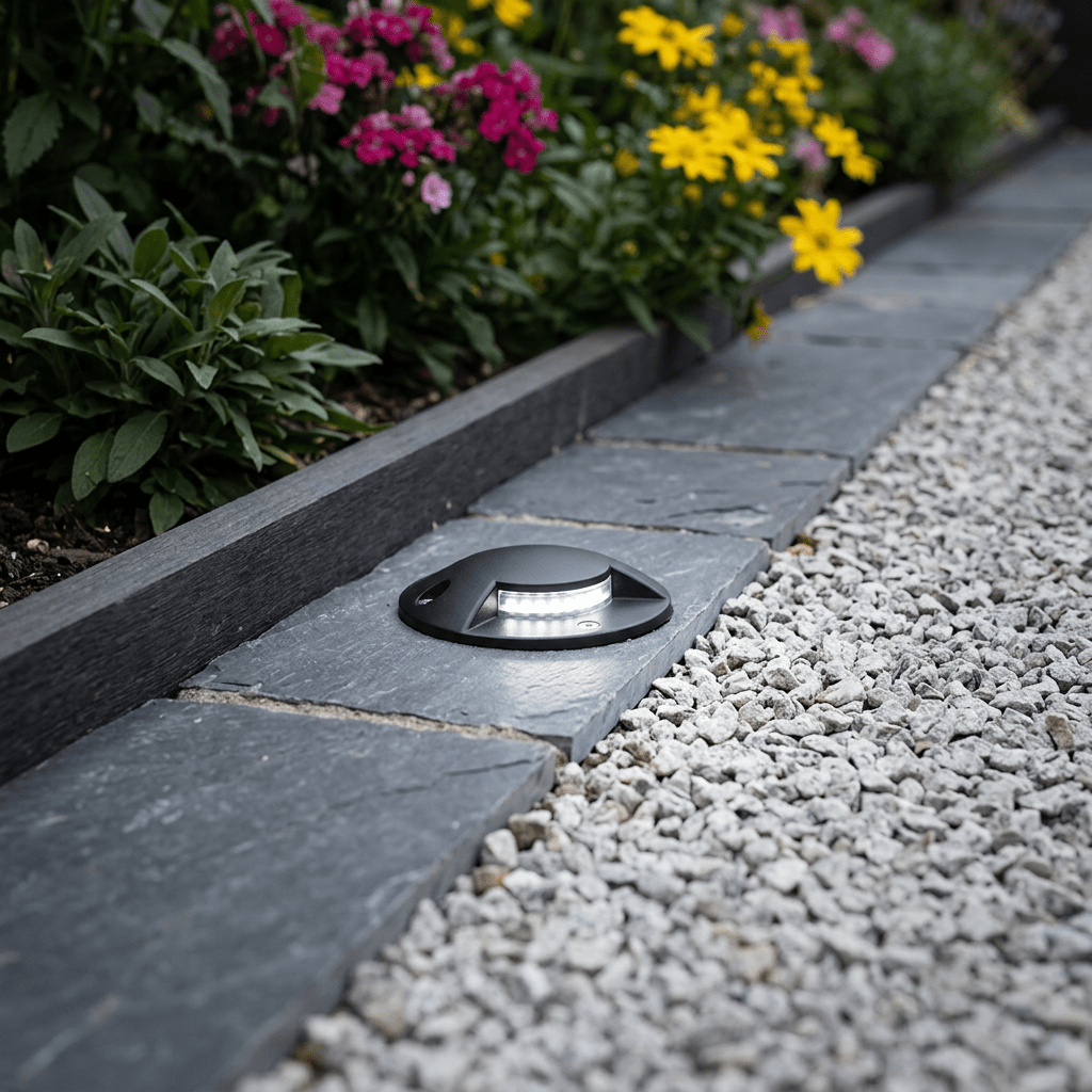 Pathway 4 Matt Black LED Ground Light - Dimmable IP67
