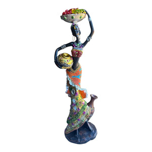 African Lady - Gold Pot And Fruit Basket product image