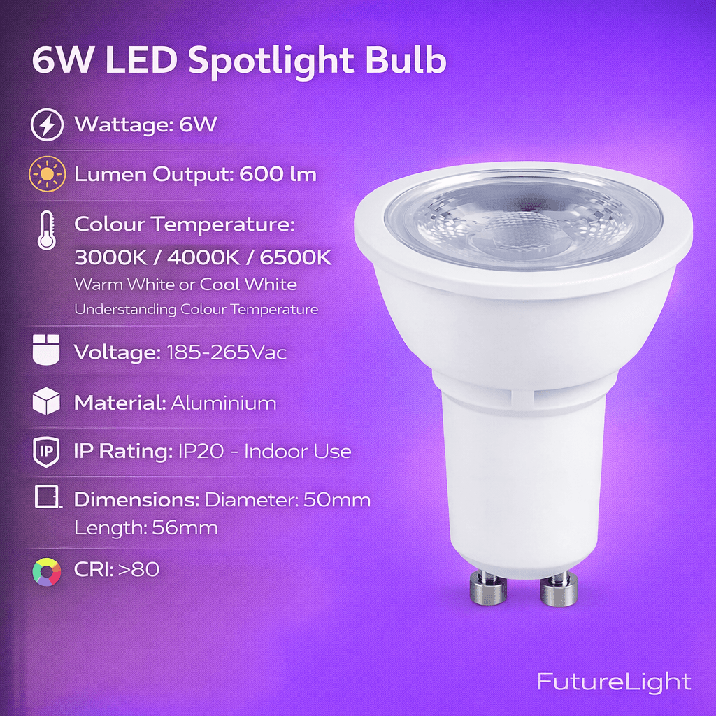 LED Downlight - Dimmable 6W GU10