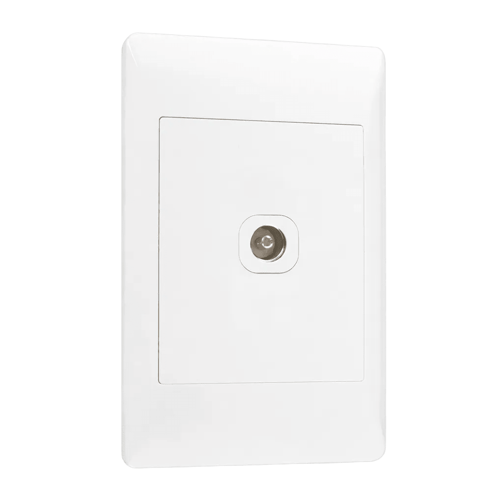 White TV Socket Connection
