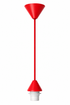Pendant - Ceiling Conical Rose Kit Silicon Lamp Cup - Red