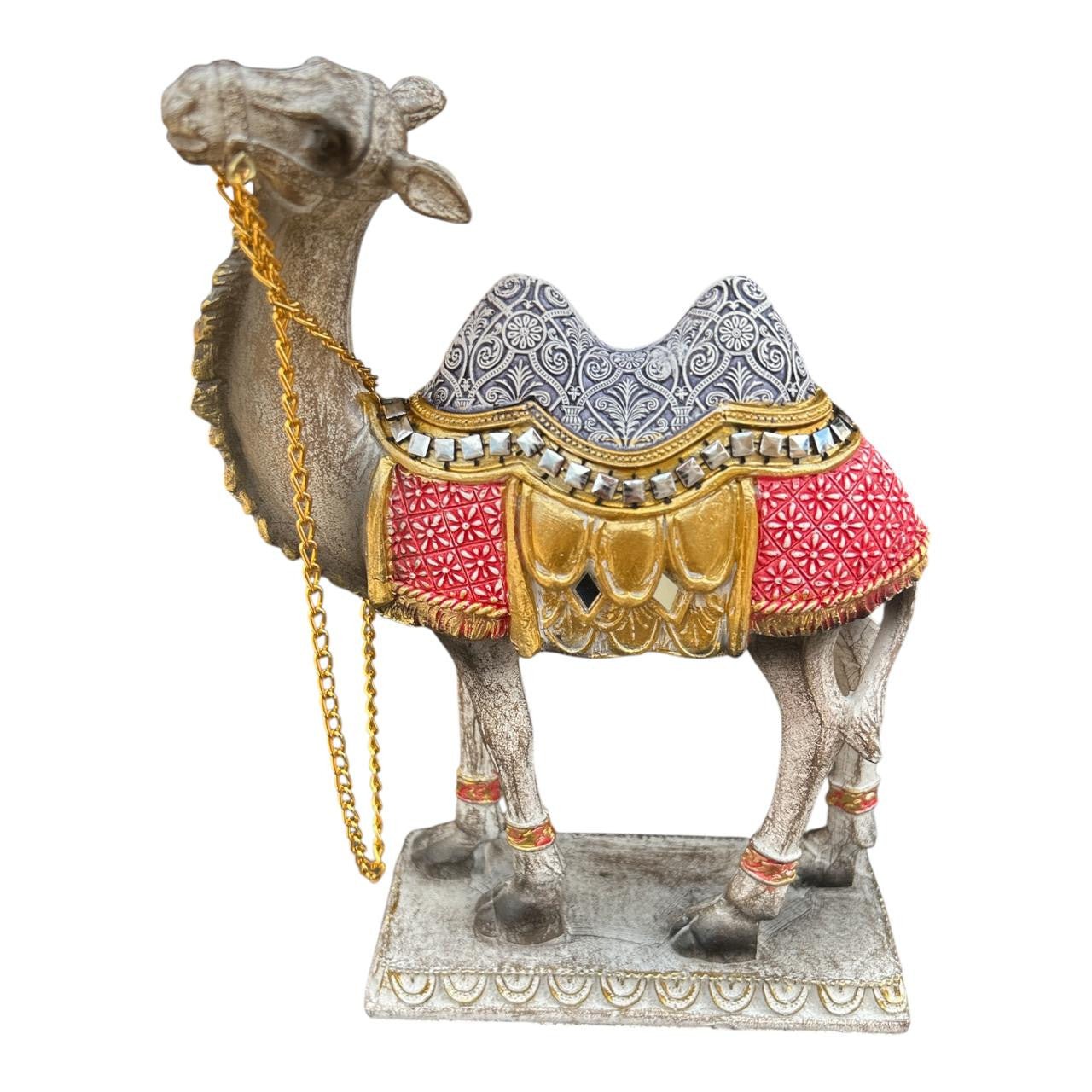 Camel Red Blanket Handcrafted Accent Piece