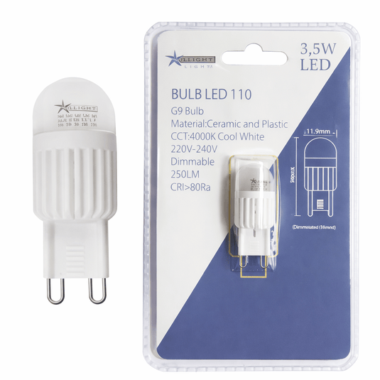 G9 LED Bulb 3.5W – Warm White 2700K (Dimmable)