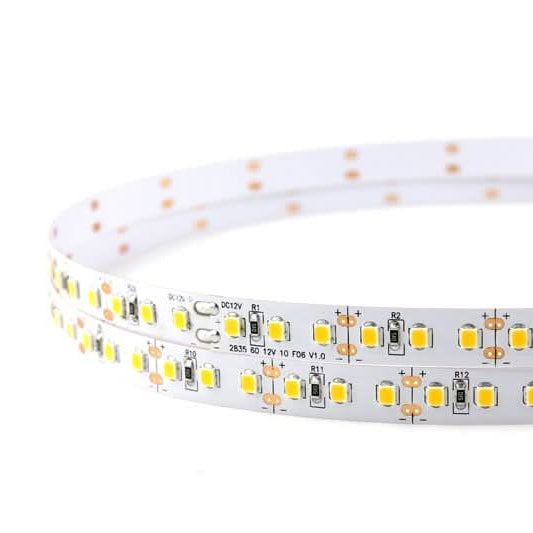 Flexible LED striplight with 60 daylight LEDs, ideal for under-cabinet and accent lighting.