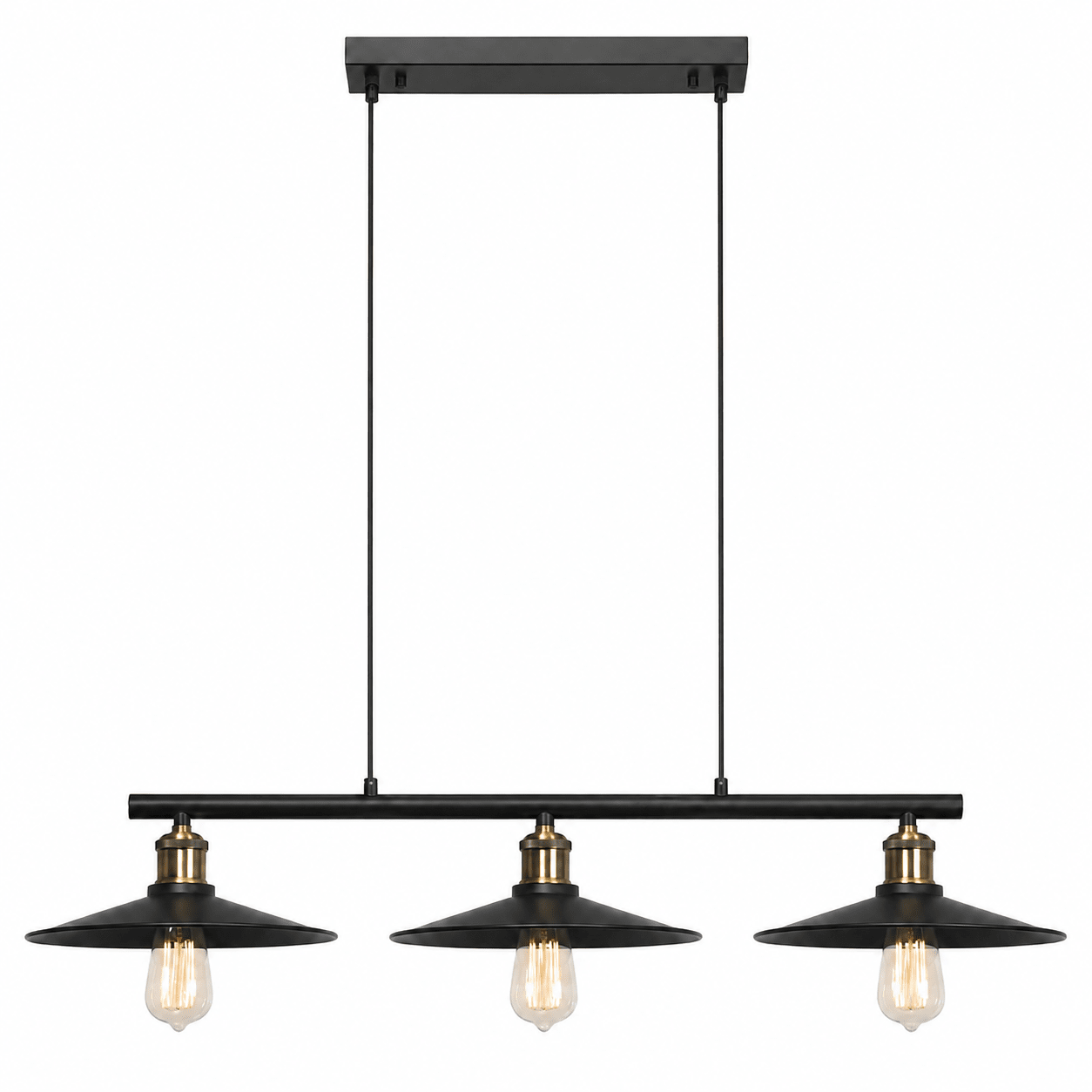 3 Light Black Metal Chandelier CH531/3 BLACK