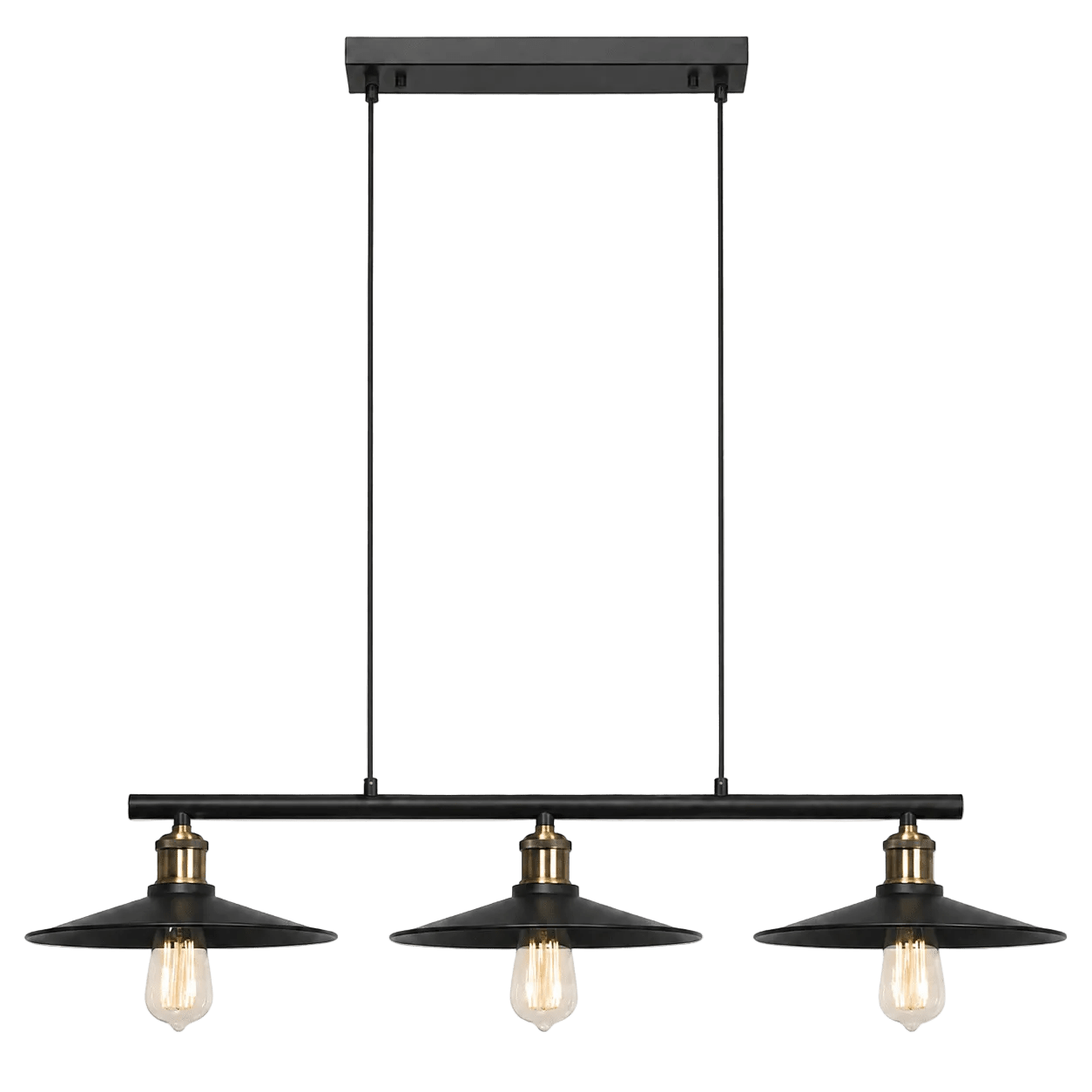 3 Light Black Metal Chandelier CH531/3 BLACK