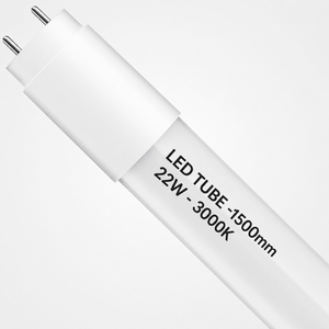 LED tube light with specifications on a white background