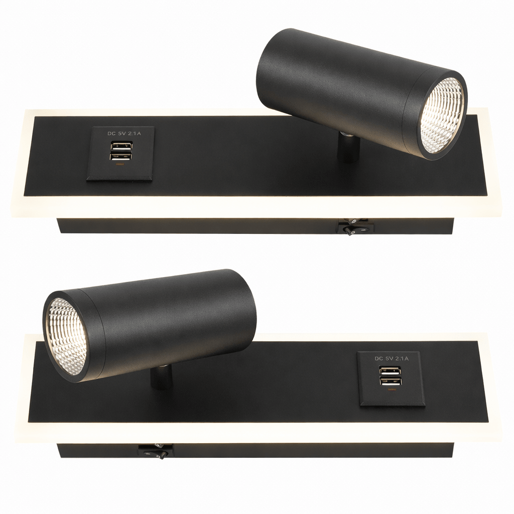 LED Wall Light - Bedside Wall Light (2 Pack)