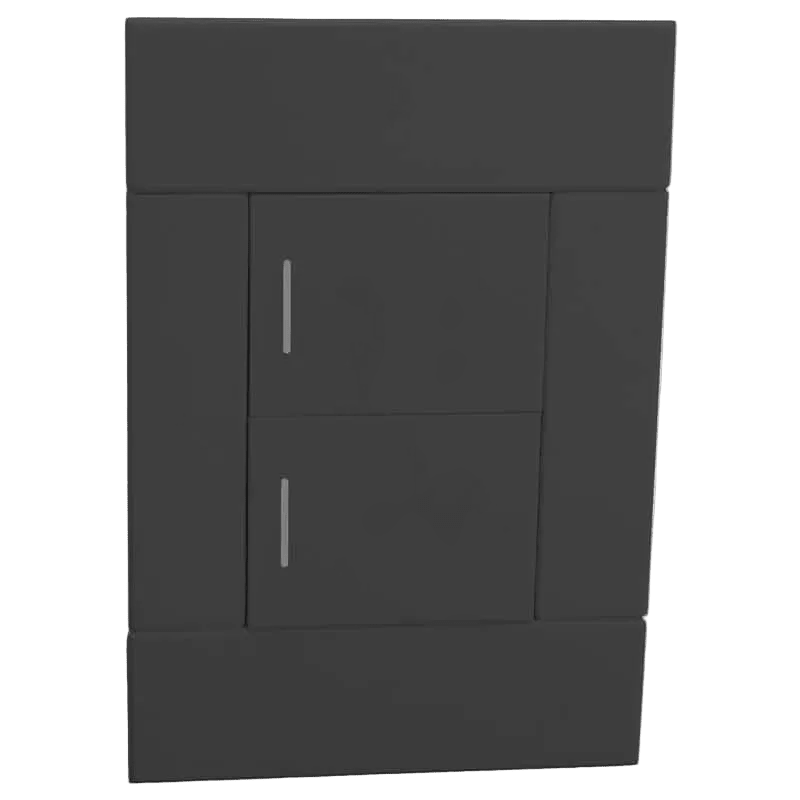 Veti 2 - Charcoal Two Lever Wall Switch - 1 Way