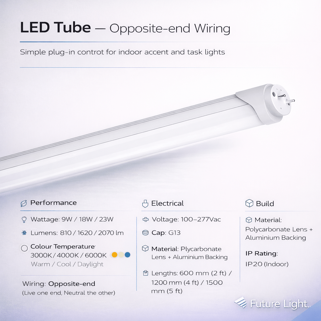 LED Tube - Opposite-end Wiring
