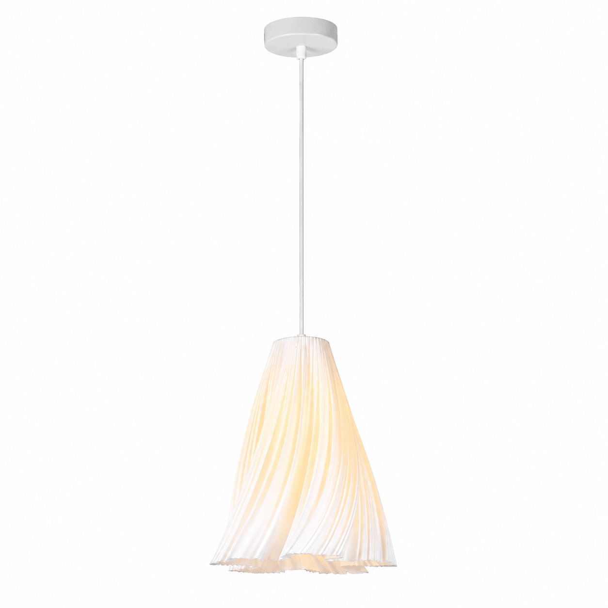 Tulip 3D Printed White Pendant (Recycled)