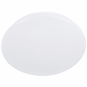 Sleek flush-mount LED ceiling light with a smooth polycarbonate cover and starlight pattern.