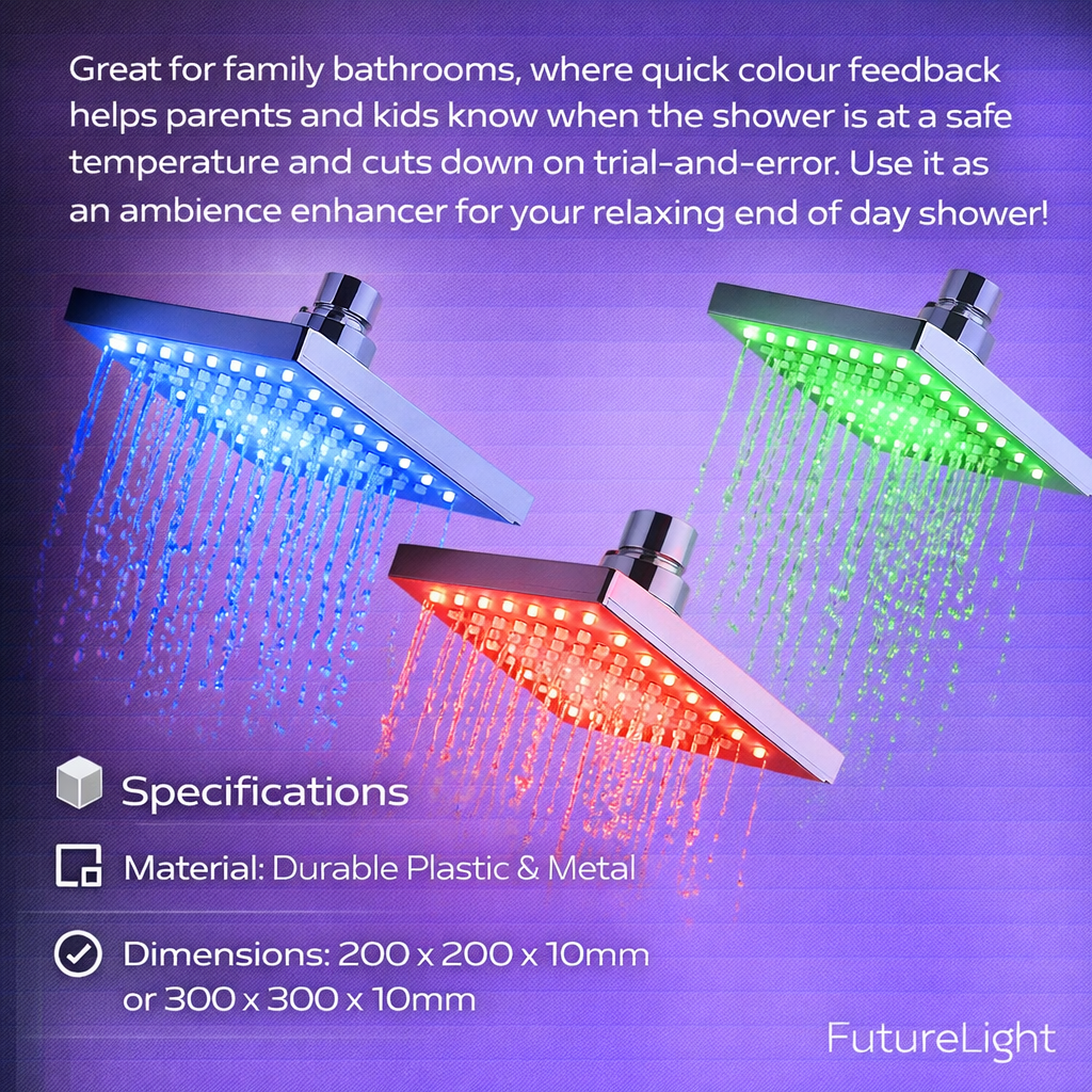 LED Shower Head - RGB Temperature Controlled
