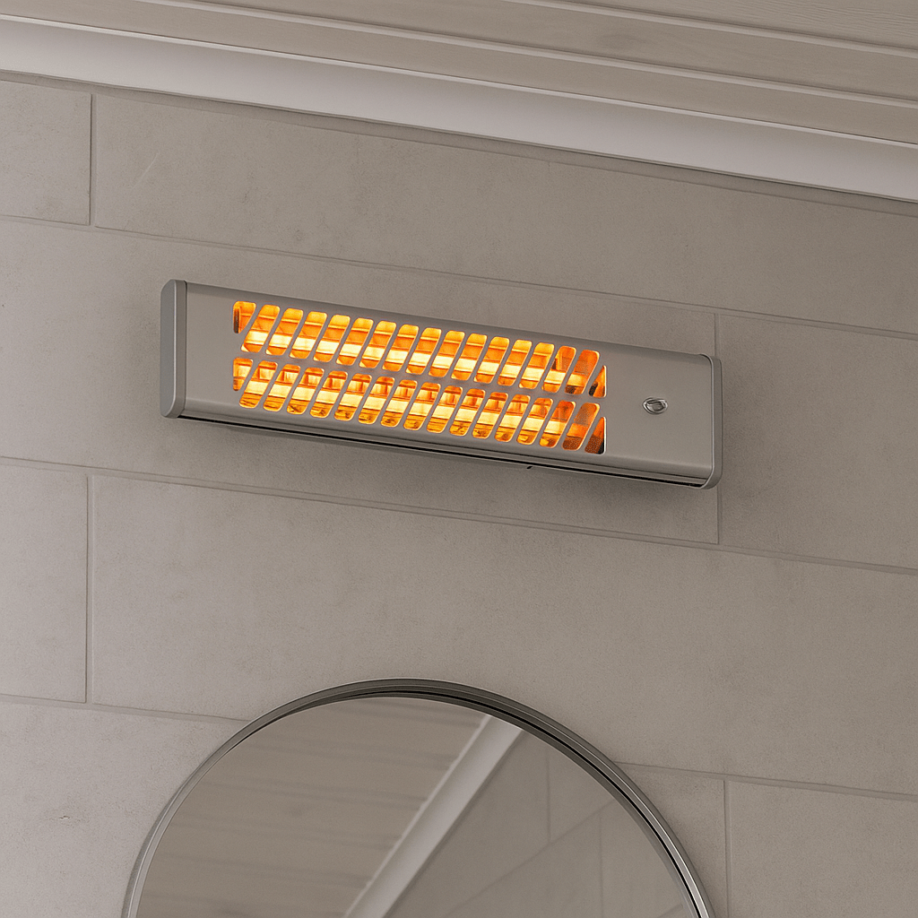 Silver Bathroom Heater - 1200W