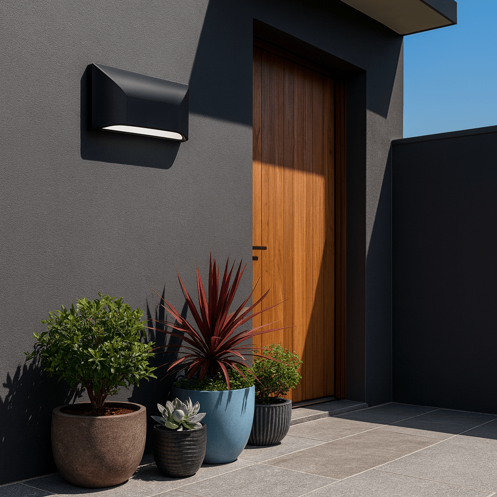 UNA Black LED Outdoor Wall Light - CCT