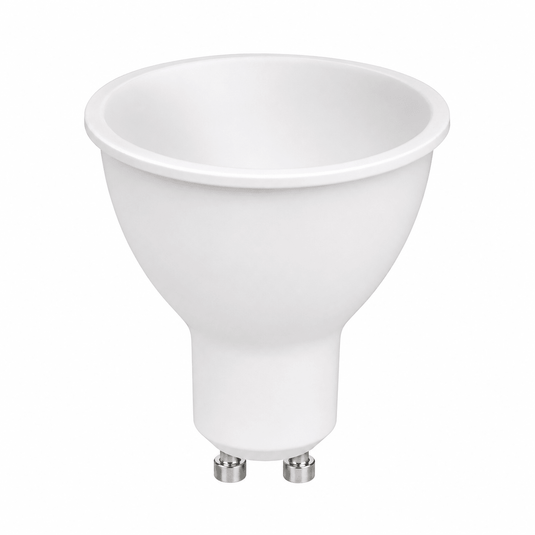 LED emergency rechargeable downlight with GU10 fitting, designed for indoor use.