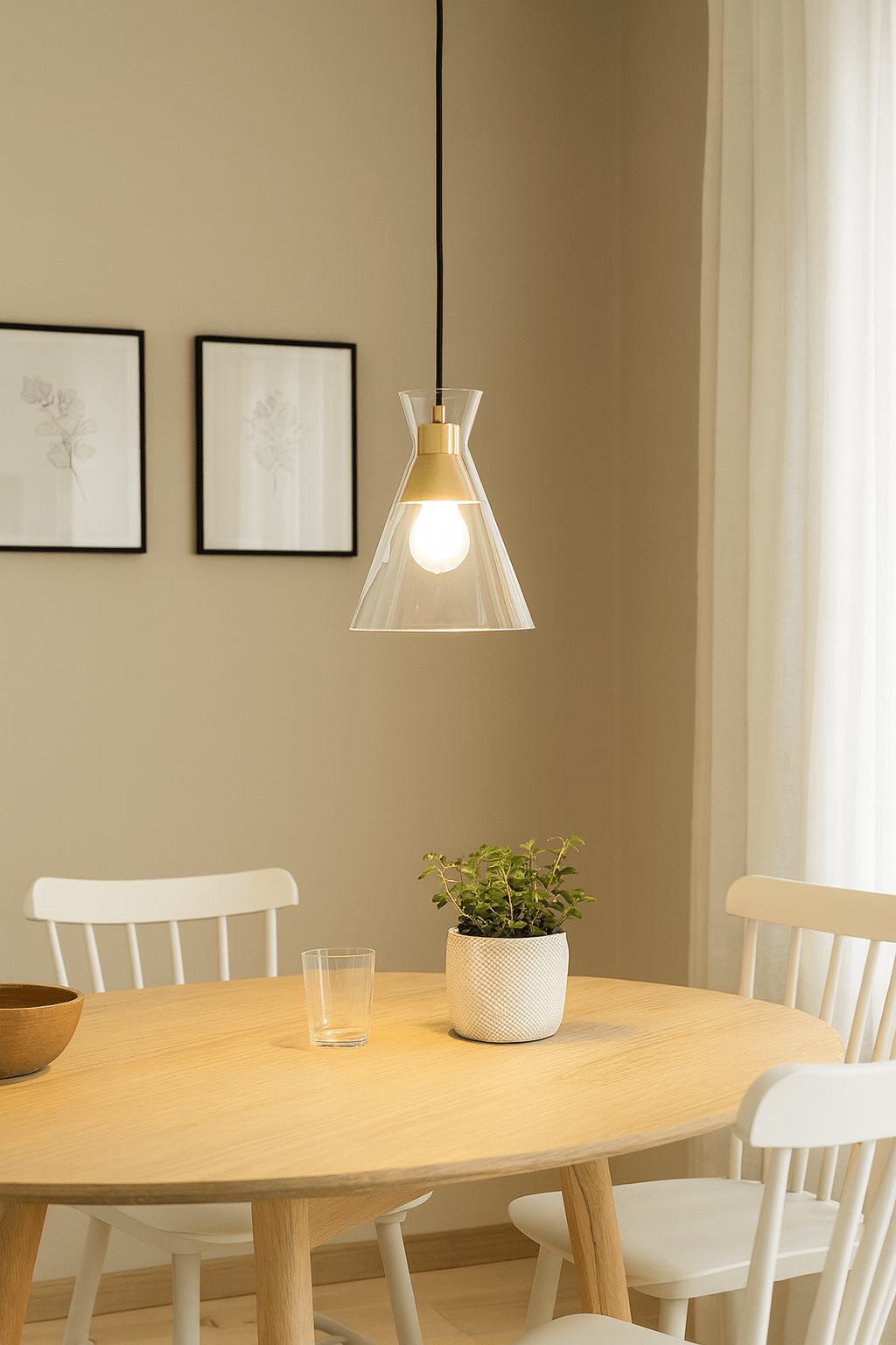 Black & Gold Cleopatra 1 Light Pendant Light