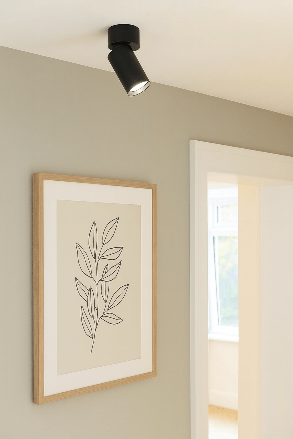 Kaapstad Black Adjustable Surface Mounted Spotlight