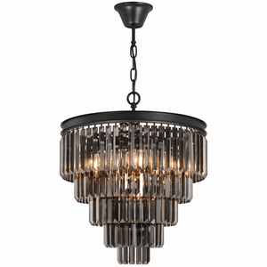 Chandelier with crystal accents on a white background