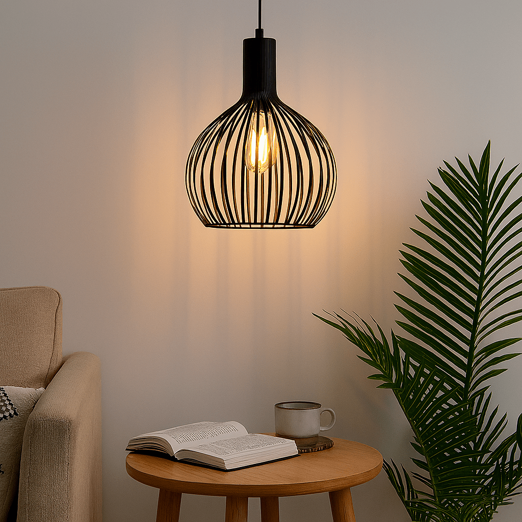 Bela-Bela Black Grid Pendant