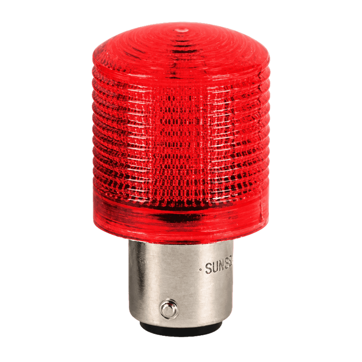2W BA15D LED Bulb - Red, transparent background, 1254 x 1254