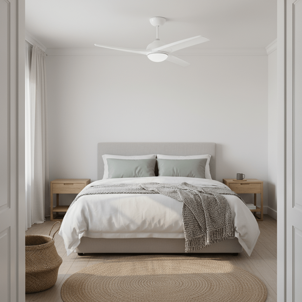 3 Blade White Ceiling Fan with Remote