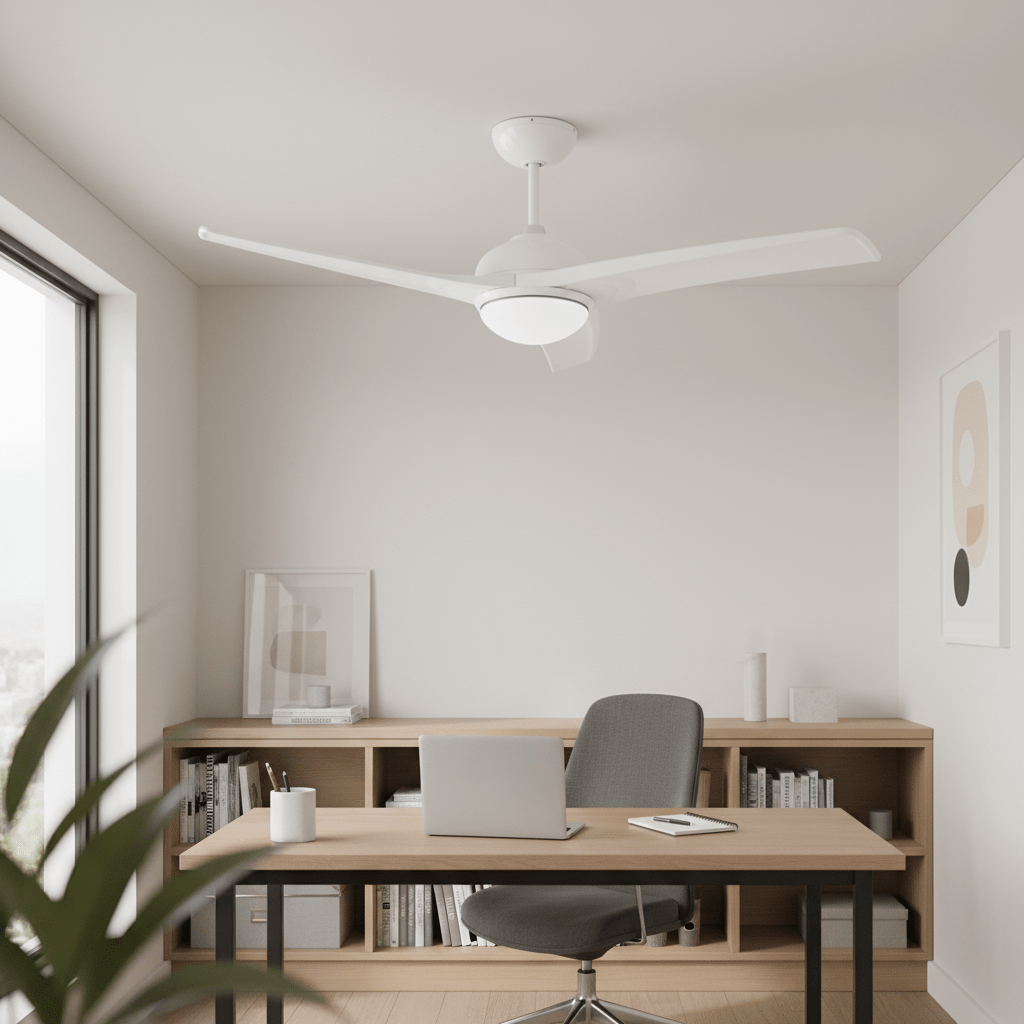 3 Blade White Ceiling Fan with Remote