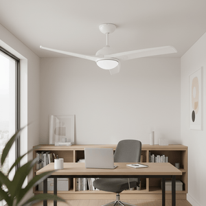 3 Blade White Ceiling Fan with Remote