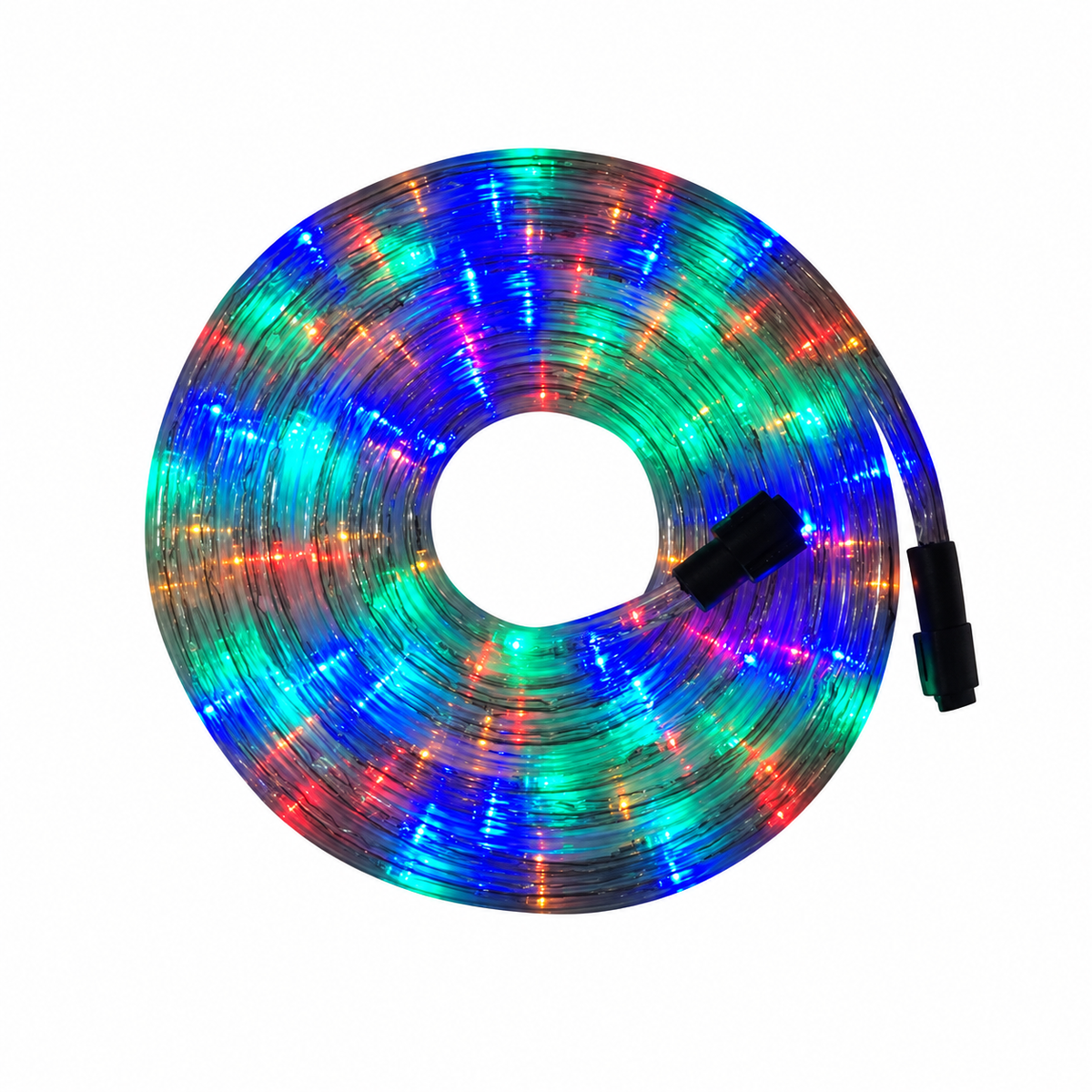 3 Wire RGB Rope Light - 50 Meter Roll on white background