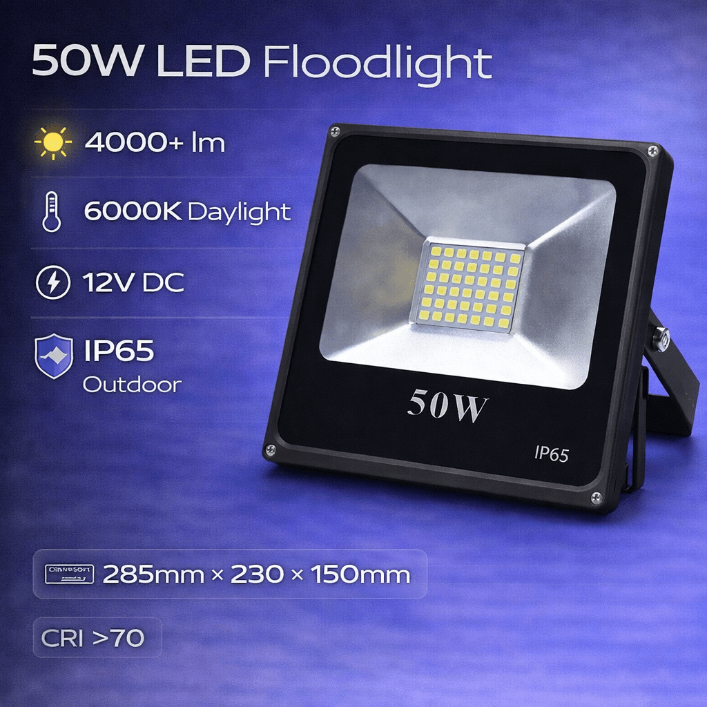 LED Flood Light - 50W 12Vdc