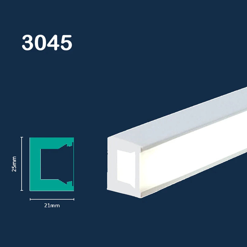 3045 LED Polymer Channel 25 mm x 21mm Black (2.7 m length)