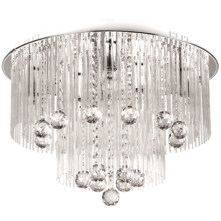 Polished Chrome LED Ceiling Fitting with Crystals - Future Light - LED Lights South Africa