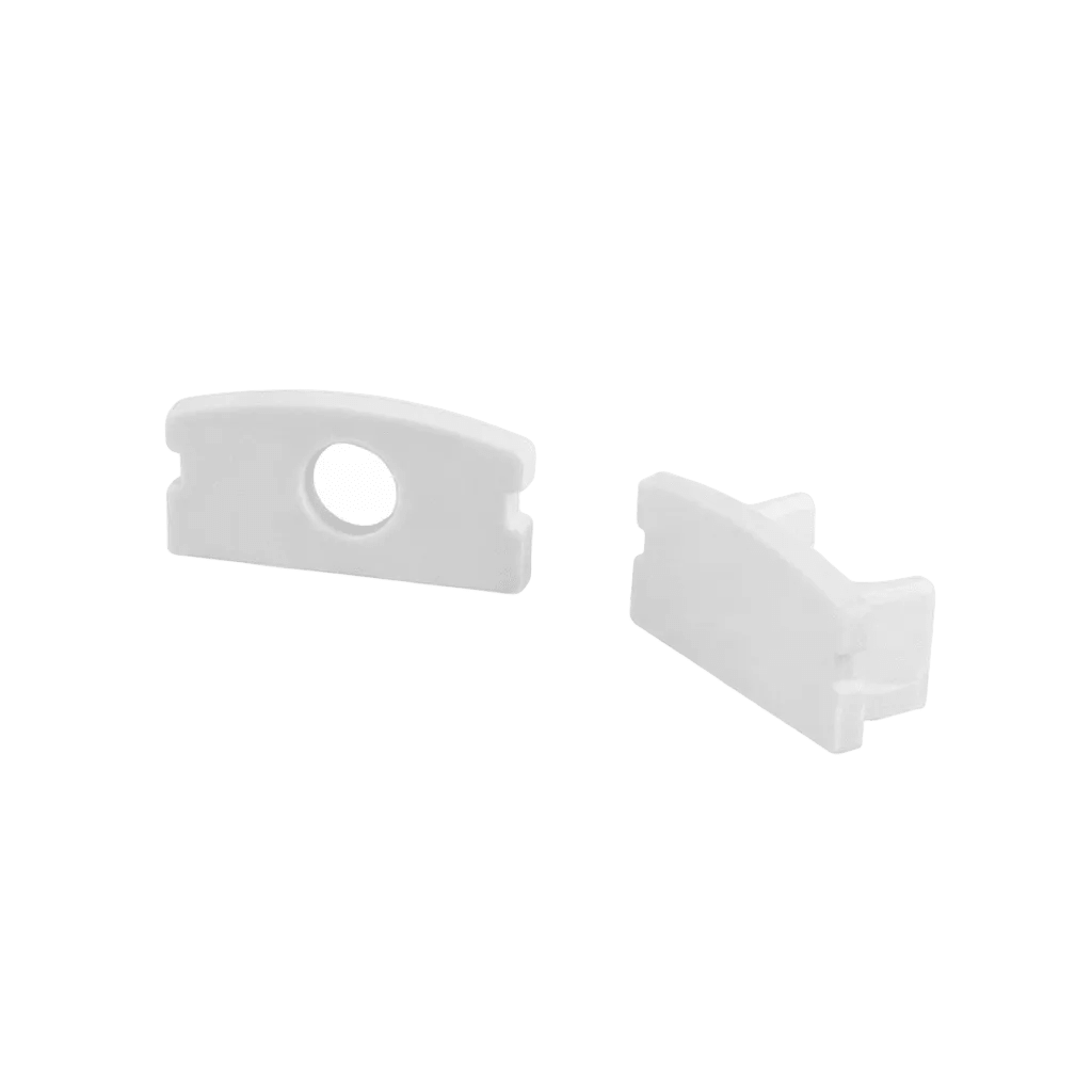 LED Extrusion with Frosted Cover - White A6 Profile End Caps