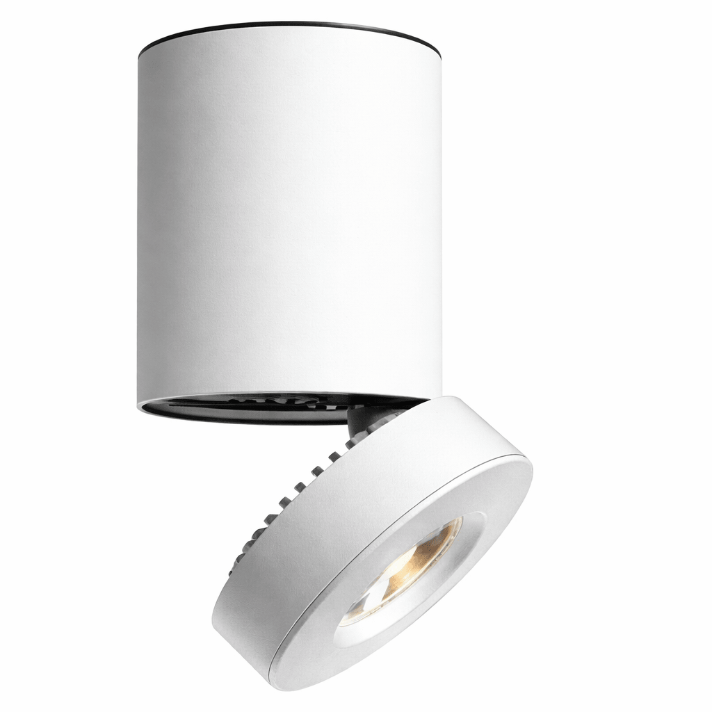 White spotlight on a white background