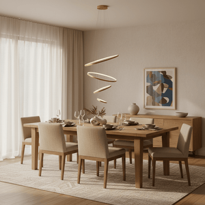 Gold Mega Ribbon LED Pendant Light - 4 Ring - additional product image