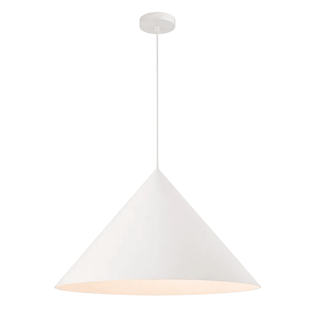 White Metal Pinnacle Pendant Light