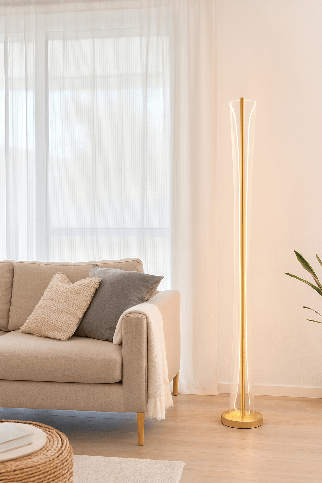 Cocoon Acrylic LED Floor Lamp